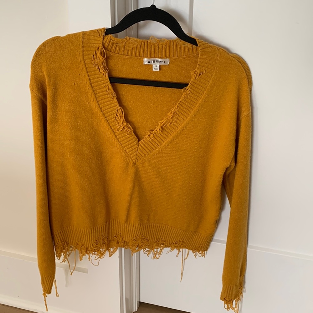 Mustard yellow size S top